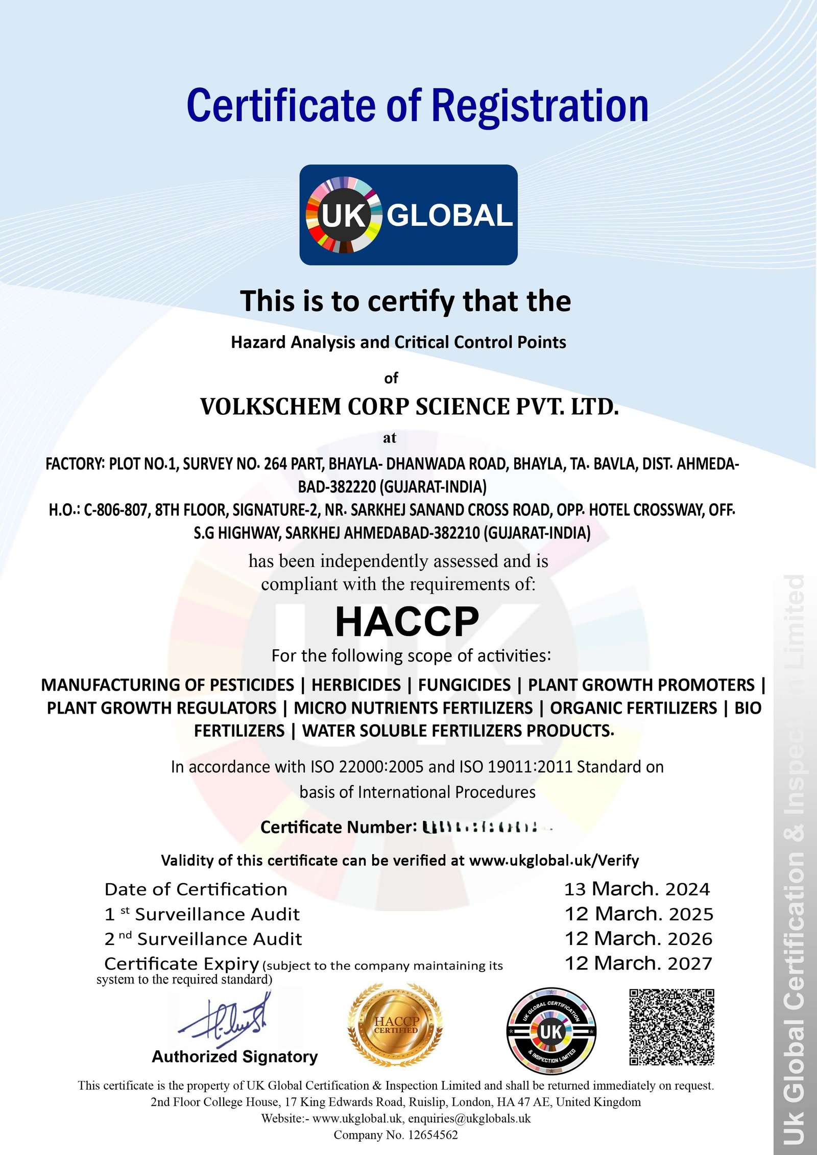 HACCP Certificate